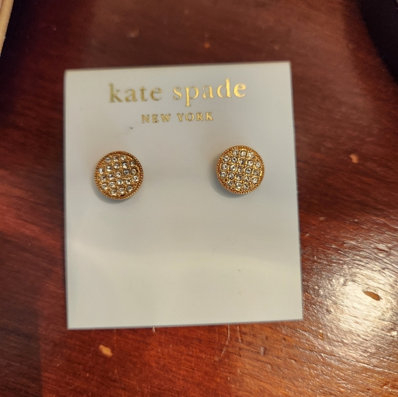 NWT KATE SPADE 14K GOLD FILLED STUD EARRINGS - Picture 1 of 3
